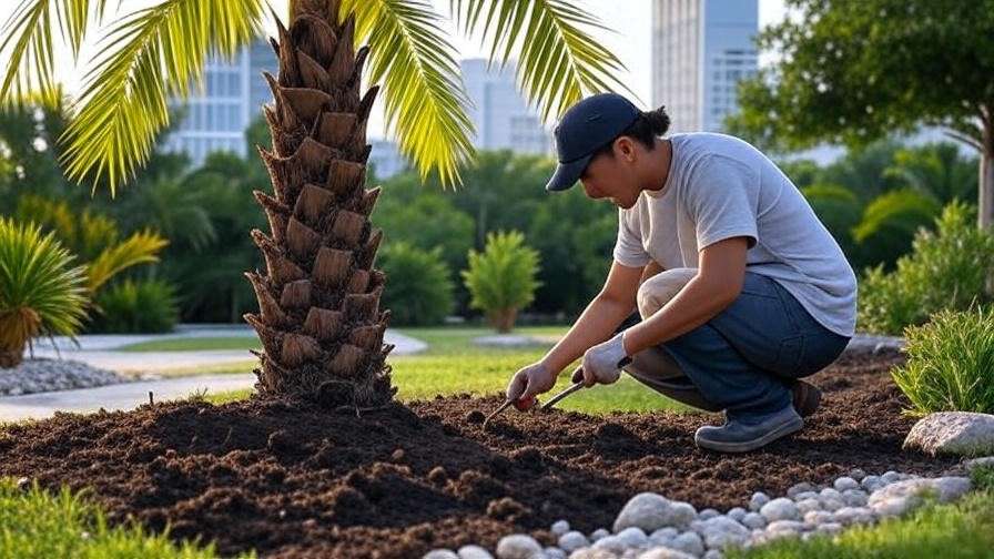 Troubleshooting palm tree issues with soil testing in Miami."
