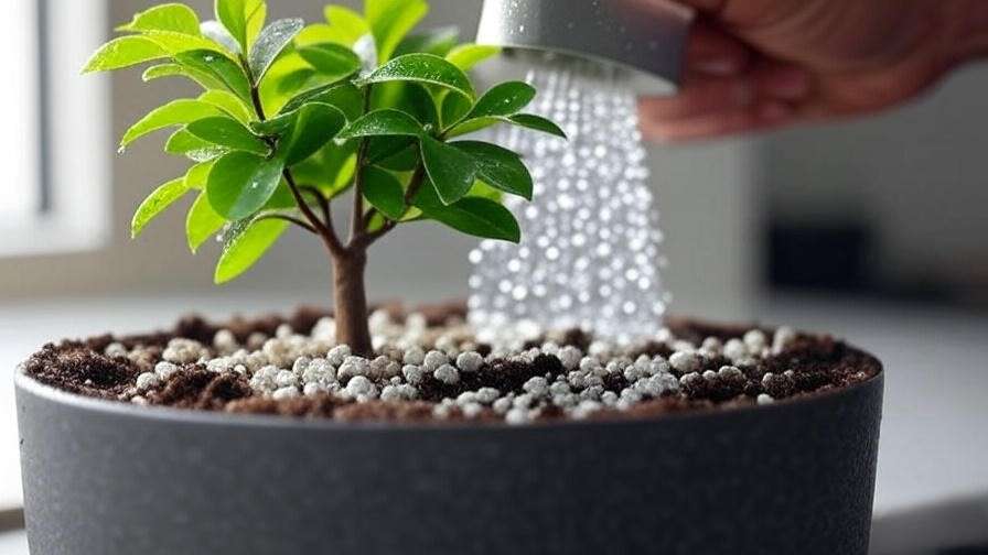 Step-by-step watering guide for pixel tree using well-draining soil mix