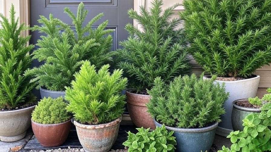 best evergreen plants for pots outside front door