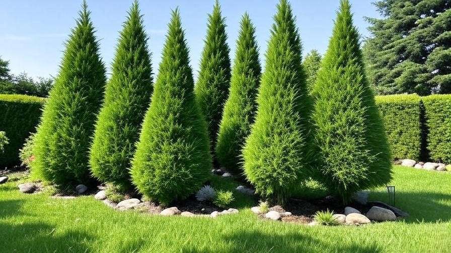 evergreen slim trees