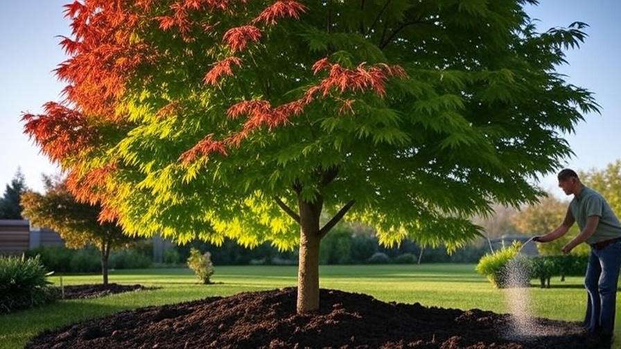 fertilizing a maple tree
