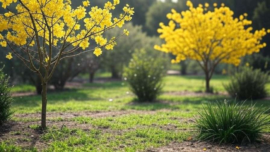 flowering trees with yellow flowers
