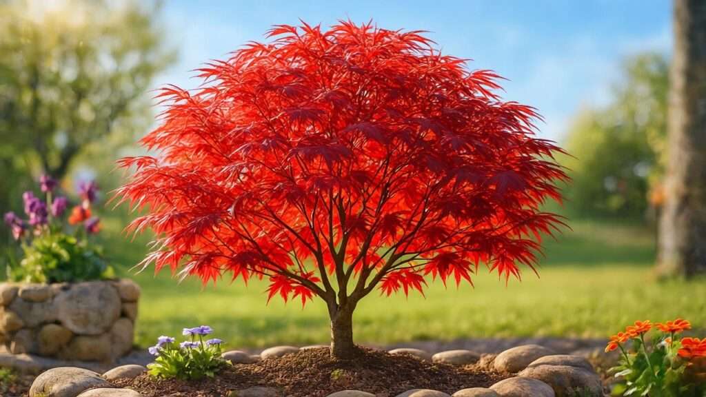 miniature red maple tree