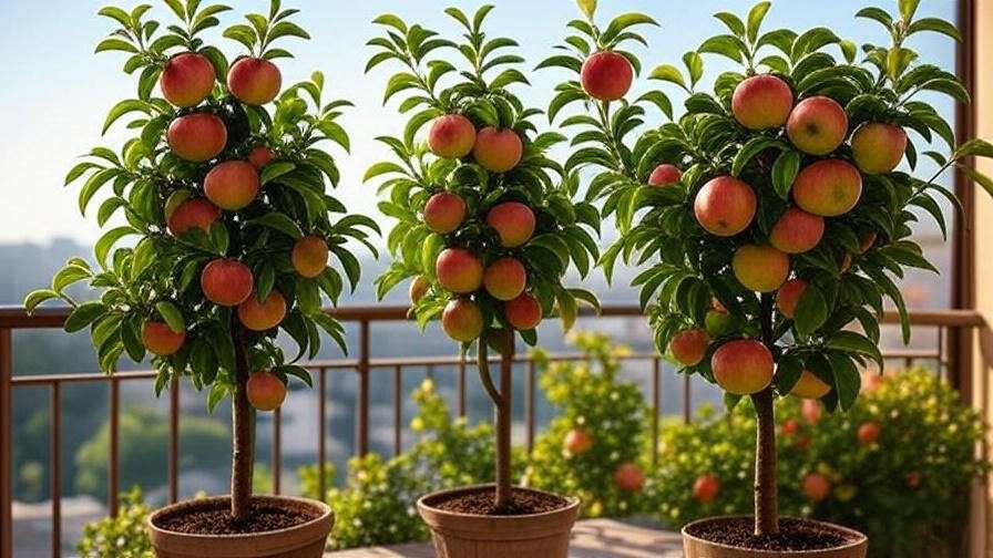 potted fruit trees