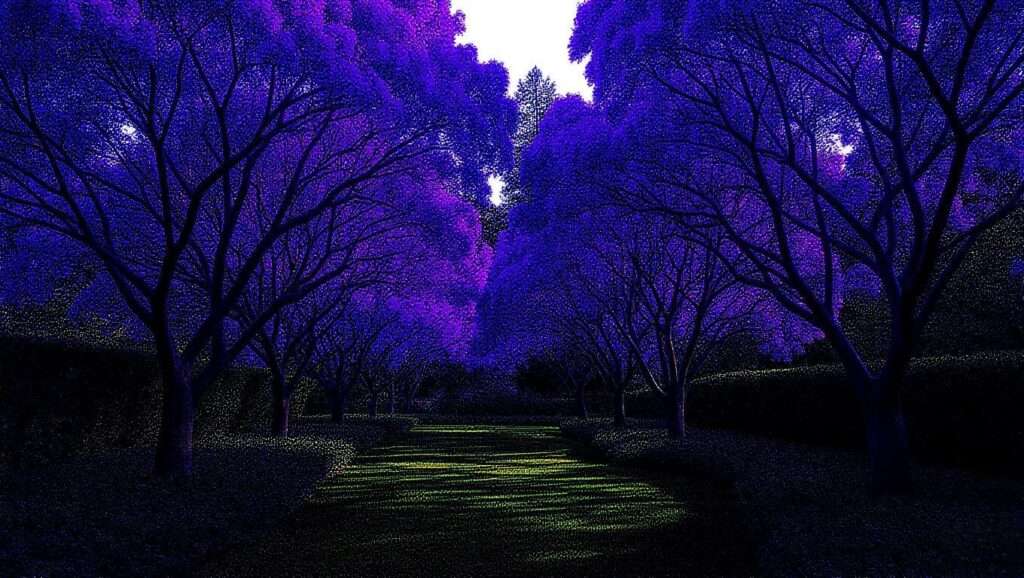 purple trees