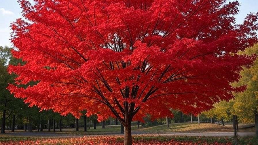tree leaves red