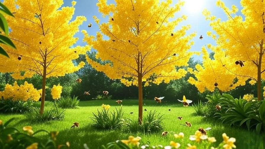 yellow bloom trees