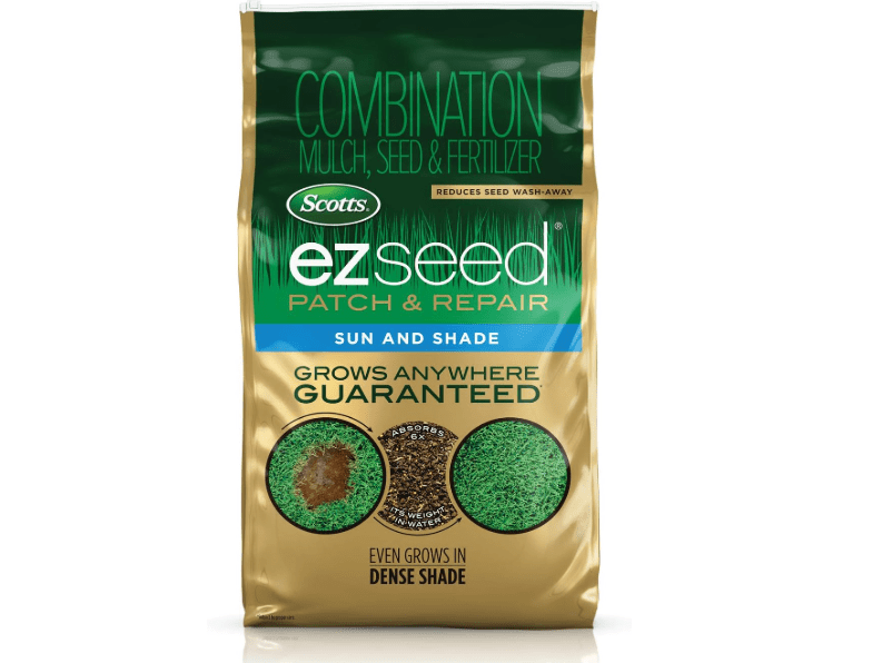 Scotts EZ Seed Patch & Repair for Sun and Shade Combination Mulch, Sun and Shade Grass Seed and Fertilizer for Bare Spots and Repair, Grows Anywhere,
