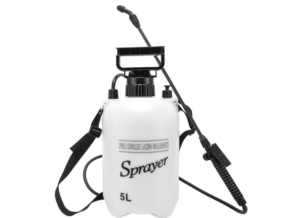 
1.3 Gallon Pump Sprayer, 5L Garden Sprayer with Adjustable Nozzles and Shoulder Strap Sprayers in Lawn and Garden for Car