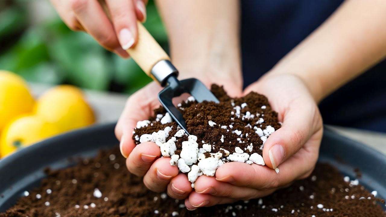 "DIY soil mix with perlite and sand for Mexican plants." 