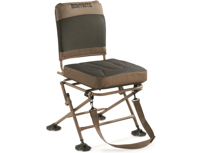 Guide Gear Huntrite 360 Swivel Hunting Blind Chair, 300 Pound Capacity, Folding, Lightweight, Portable, Padded Cushion Hunting Seat, Hunt Gear and Equipment..