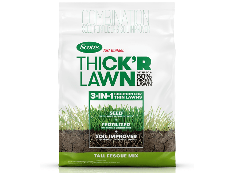 
Scotts Turf Builder THICK'R LAWN Grass Seed, Fertilizer, and Soil Improver for Tall Fescue, 4,000 sq. ft., 40 lbs