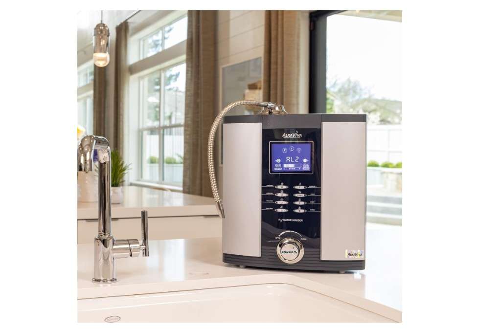 AlkaViva Athena H2 Water Ionizer – 7-Plate Countertop Alkaline Water Ionizer – Hydrogen-Rich, UltraWater Filtration, DARC II Self-Cleaning, pH Range 3.0–10.0
