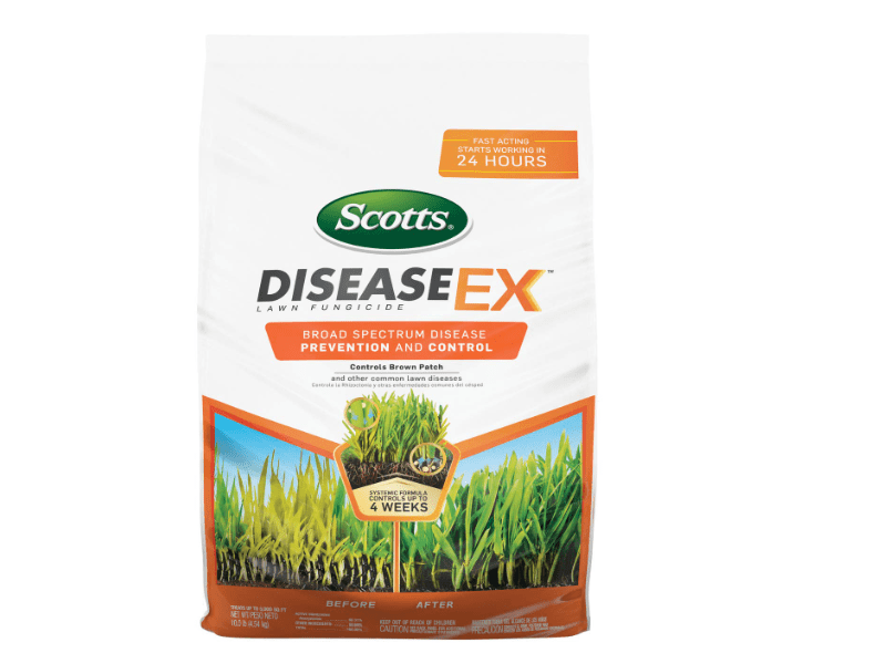 Scotts DiseaseEx Lawn Fungicide, Controls and Prevents Disease Up to 4 Weeks, Treats Up to 5,000 sq. ft., 10 lbs.