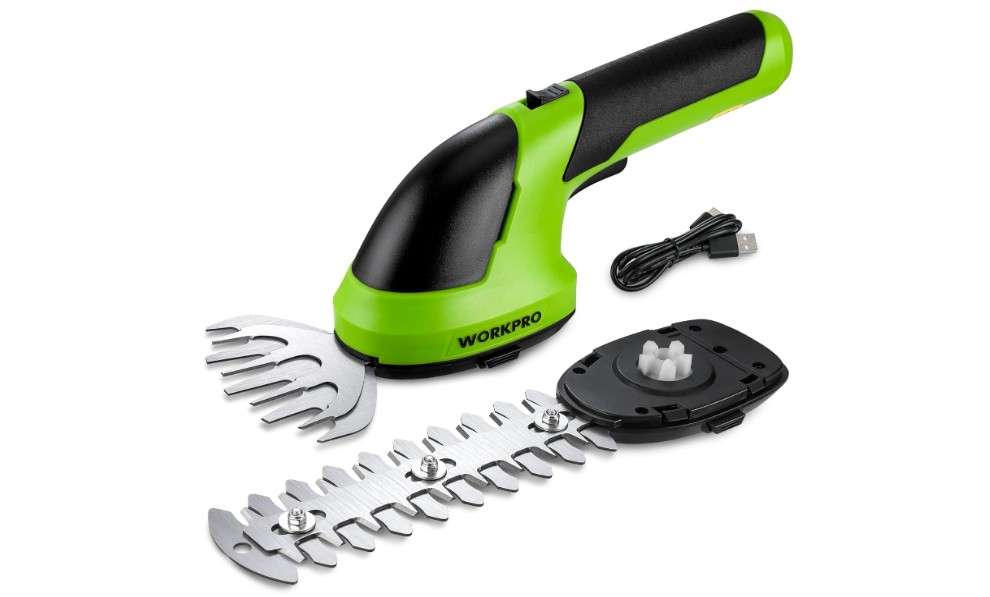 WORKPRO Cordless Grass Shear & Shrubbery Trimmer - 2 in 1 Handheld 7.2V Electric Grass Trimmer Hedge Shears/Grass Cutter Rechargeable Lithium-Ion...