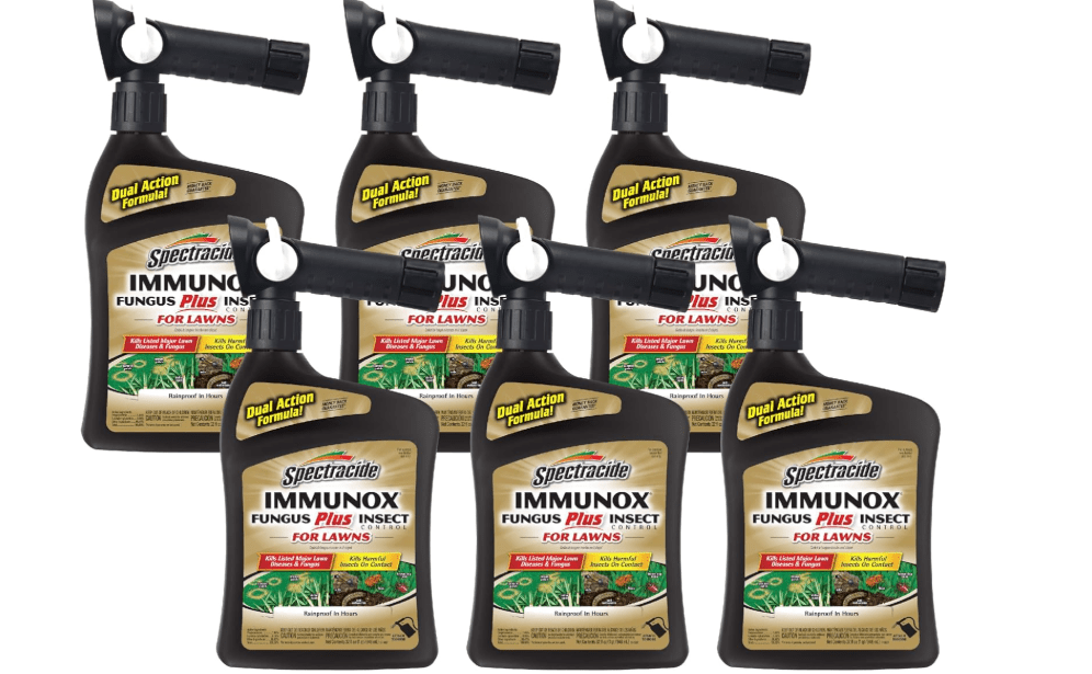 Spectracide Immunox Fungus Plus Insect Control For Lawns 32 Ounces, Dual Action, Hose-End Concentrate, 6 Pack