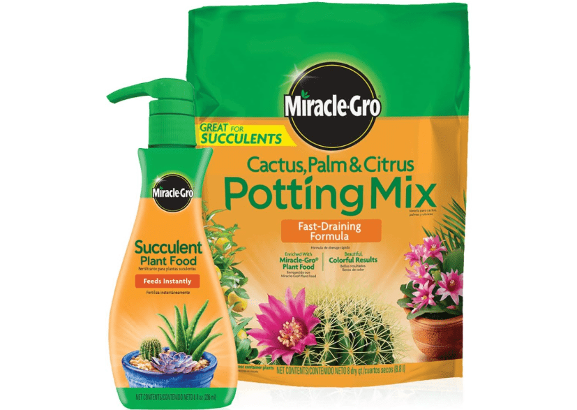 
Miracle-Gro Cactus, Palm & Citrus Potting Mix and Succulent Plant Food - Bundle of Potting Soil (8 qt.) and Liquid Plant Food (8 oz.) for Growing and.
