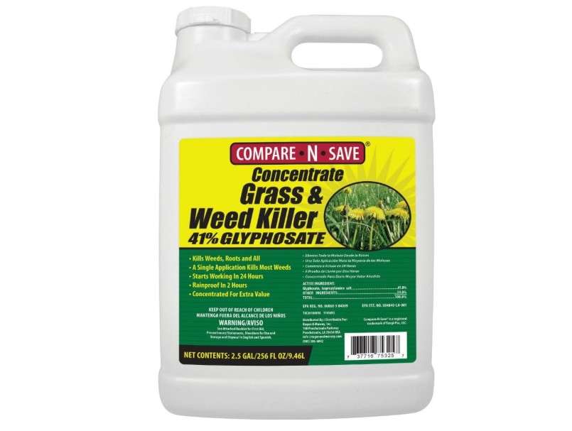 Compare-N-Save Glyphosate Concentrate Grass & Weed Killer Herbicide, 2.5-Gallon