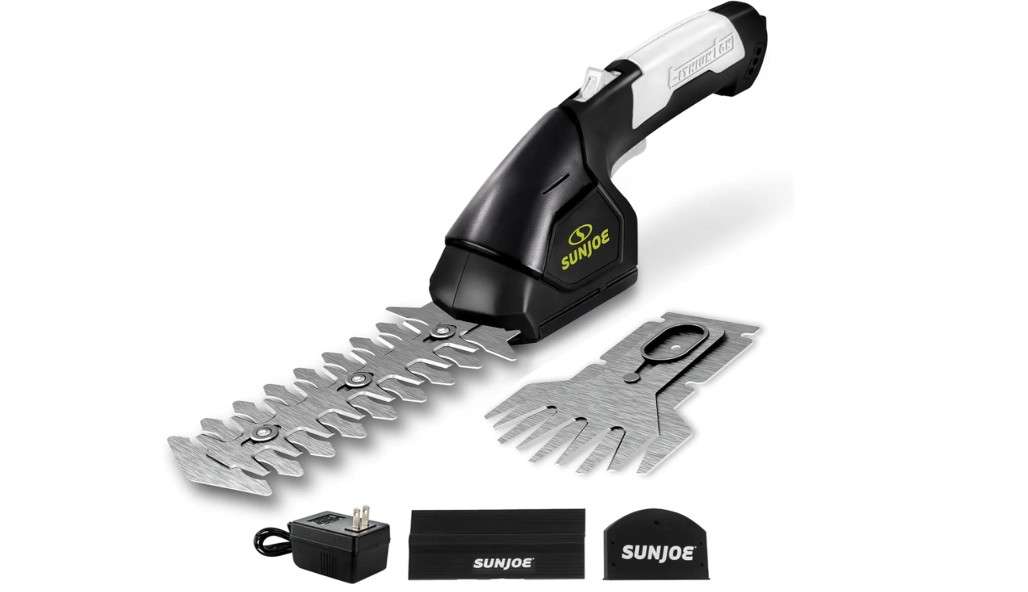 Sun Joe HJ604C 7.2-Volt Cordless Grass Shears and Trimmer, Charger and Battery Included