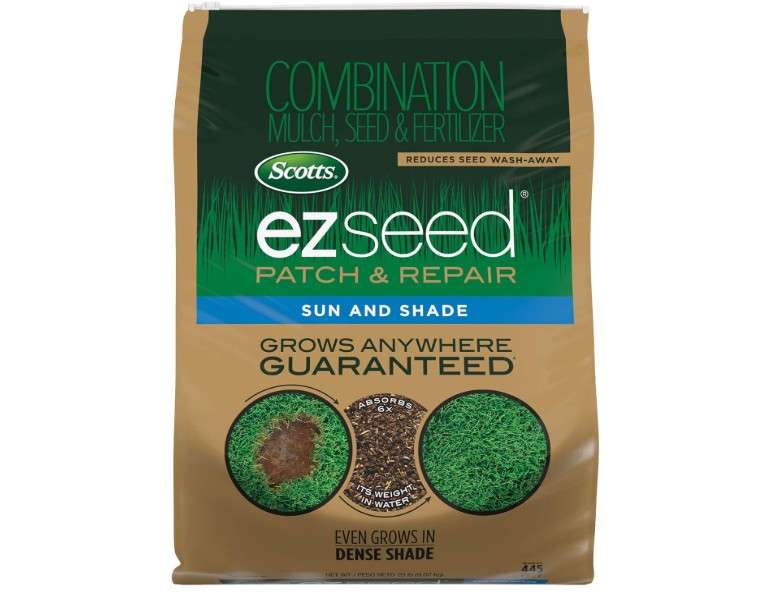 
Scotts EZ Seed Patch & Repair for Sun and Shade Combination Mulch, Sun and Shade Grass Seed and Fertilizer for Bare Spots and Repair, Grows Anywhere