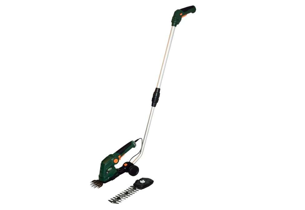 Scotts Outdoor Power Tools LSS10272PS 7.5-Volt Lithium-Ion Cordless Grass Shear/Shrub Trimmer with Wheeled Extension Handle, Green