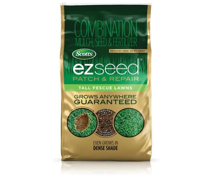 
Scotts EZ Seed Patch & Repair Tall Fescue Lawns - 10 lb., Combination Mulch, Seed, and Fertilizer Mix with Tackifier, Repairs Bare Spots, Covers up