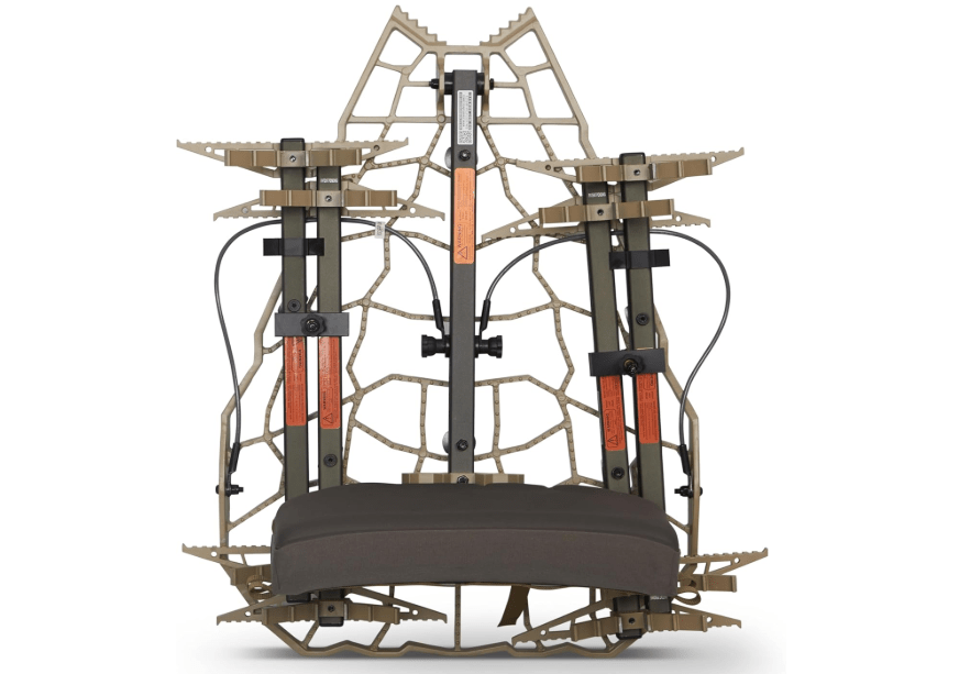 XOP Rubicon - 9.6 Lb Cast Aluminum Hang On Treestand for Deer Hunting