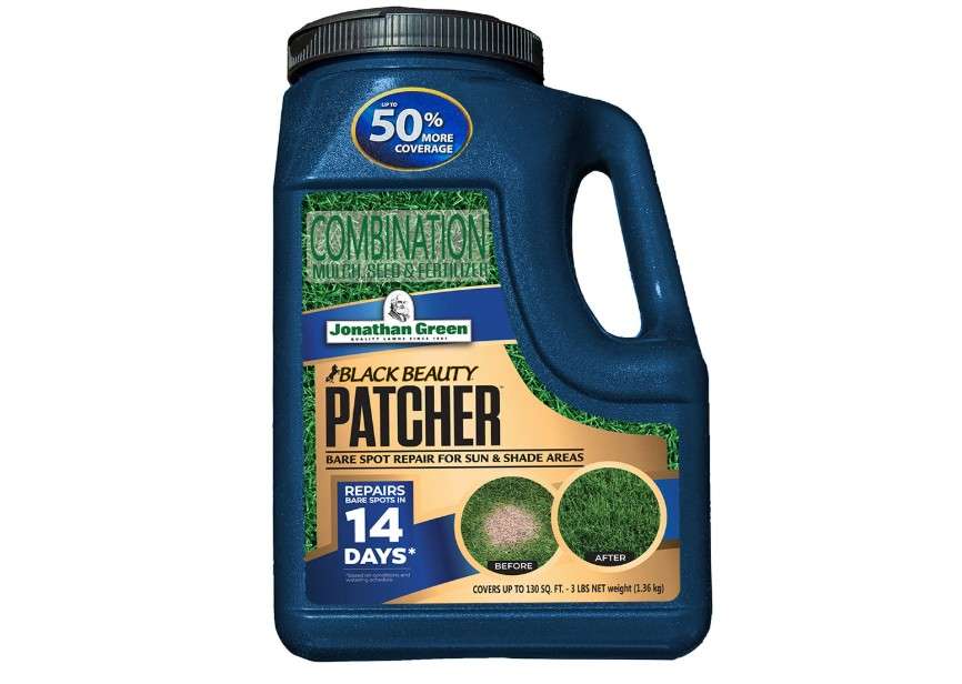 
Jonathan Green (10450) Black Beauty Patcher Lawn Bare Spot Repair for Sun & Shade Areas - Cool Season Grass Seed, Fertilizer, & Mulch (3.5 lb)