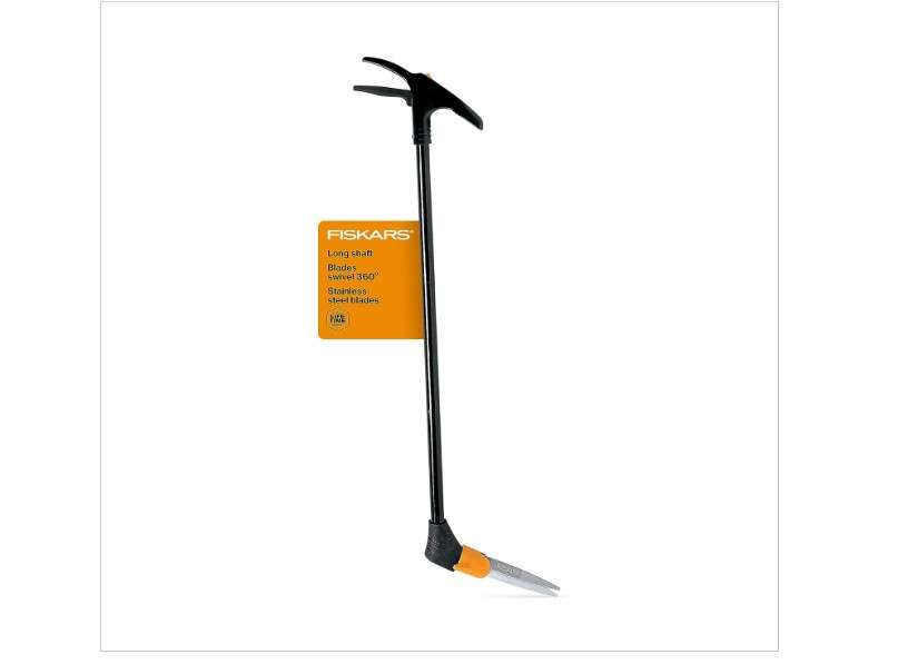 Fiskars Grass Shears, Long Handle, 36" Handle Lawn Shears for Trimming Grass while Standing, Lawn Cutter with 360-Degree Swivel Blade
