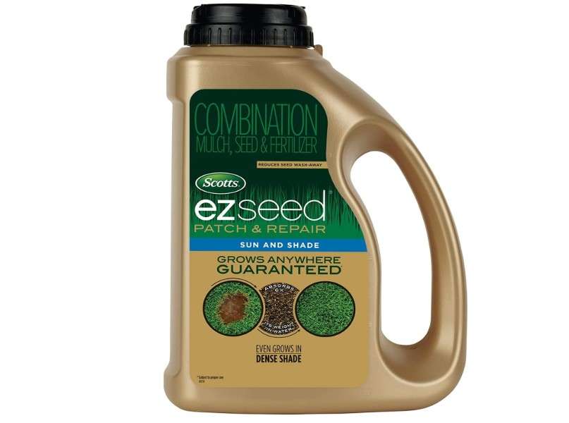 
Scotts EZ Seed Patch & Repair Sun and Shade Mulch, Grass Seed, Fertilizer Combination for Bare Spots and Repair, 3.75 lb, Brown