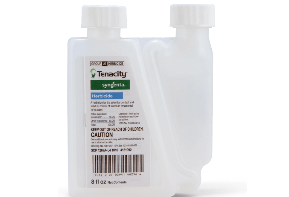 Syngenta Tenacity Herbicide - Pre-Emergent and Post-Emergent Weed Control, 8-oz. Liquid Weed Killer for Lawns and Turf Grasses, Active Ingredient Mesotrione