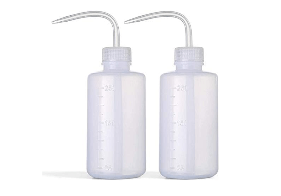 
DONSTRAW Wash Bottle 2pcs 250ml/8oz Safety Bottles Watering Tools, Economy Plastic Squeeze with Narrow Mouth Scale Labels for Medical Succulent Cleaning Washing