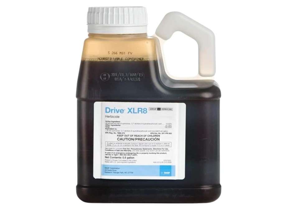  BASF Drive XLR8 Crabgrass Killer for Lawn & Turf, Post Emergent Grassy & Broadleaf Weed Control, Active Ingredient Quinclorac, 30 Day Residual