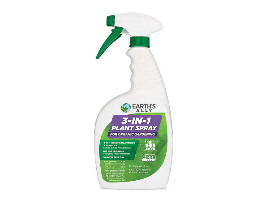 Earth's Ally 3-in-1 Plant Spray 24 oz Ready-to-Use | Better Than Neem Oil | Insecticide, Fungicide & Spider Mite Control for Organic Gardening, Pest