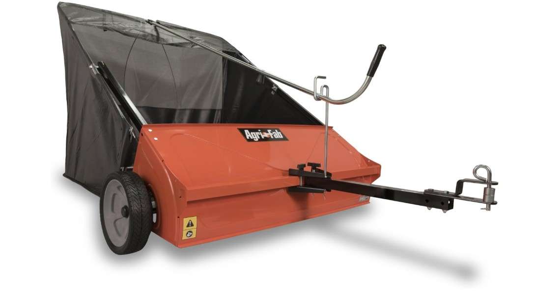 
Agri-Fab 45-0492 44" Tow-Behind Lawn Sweeper, 25 cu. ft Hopper Bag Capacity; Leaf & Grass Catcher, with Adjustable Brush Height and Dump From Sea