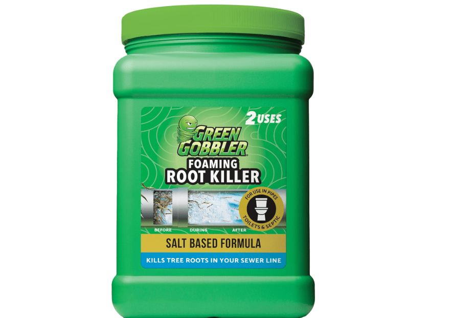 
Green Gobbler, FOAMING Root Killer | Kills Tree Roots in Pipes & Sewer Lines | Contains No Copper Sulfate | Safe for Pipes and Septic - 2 USES, 