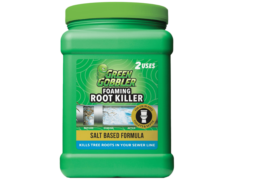 
Green Gobbler, FOAMING Root Killer | Kills Tree Roots in Pipes & Sewer Lines | Contains No Copper Sulfate | Safe for Pipes and Septic - 2 USES, 4 LBS