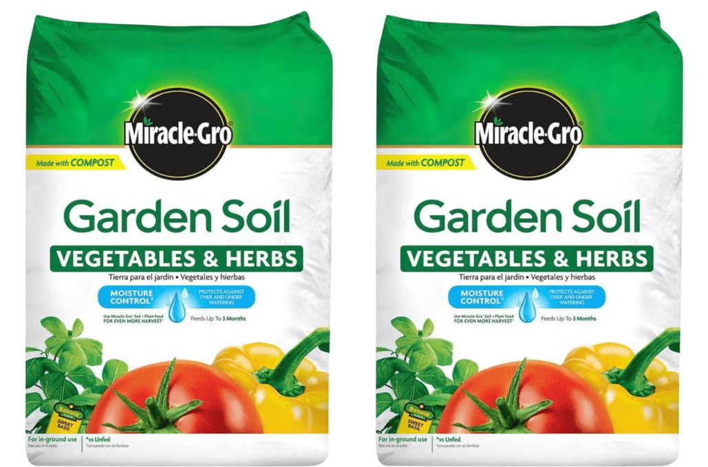 
Miracle-Gro 2 Pack Garden Soil with Moisture Control to Prevent Over Watering, In-Ground Vegetable and Herb Gardening, Feeds up to 3 Month