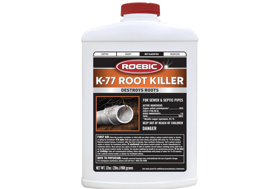 Roebic K-77 Root Killer: Clears Pipes, Stops New Growth, Works for Sewer and Septic Systems