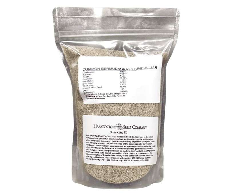 Hancock Seed Co. Common Bermuda Grass Seed - Coated & Unhulled, 50 lbs.