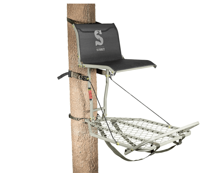 
Summit Treestands Ledge XT Hang-on Tree Stand | Lightweight | Folding Comfort-Mesh Seat (SU82117),Black