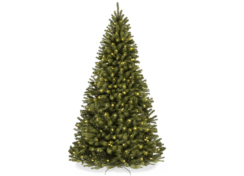 
Best Choice Products 7.5ft Pre-Lit Spruce Artificial Holiday Christmas Tree for Home, Office, Party Decoration w/ 550 Incandescent Lights, 1346 Branch Tips