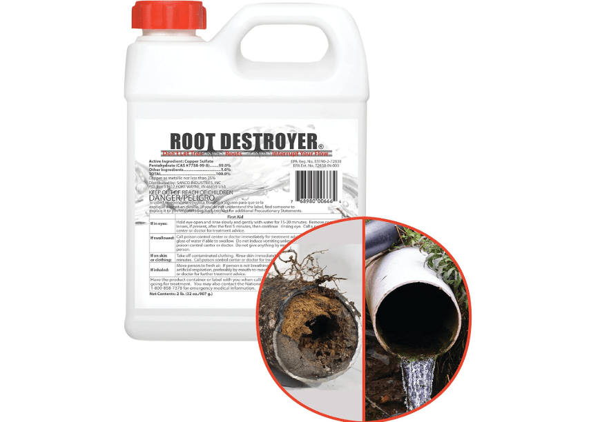 
Root Destroyer – 2lbs- Root Killer for Sewer & Pipe Lines- Stops New Growth – Safe for All Plumbing