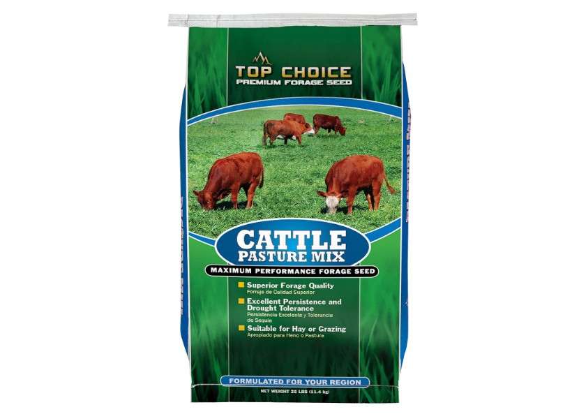 Mountain View Seeds 100372 Cattle Pasture Mix Grass Seed, 25-Pound
