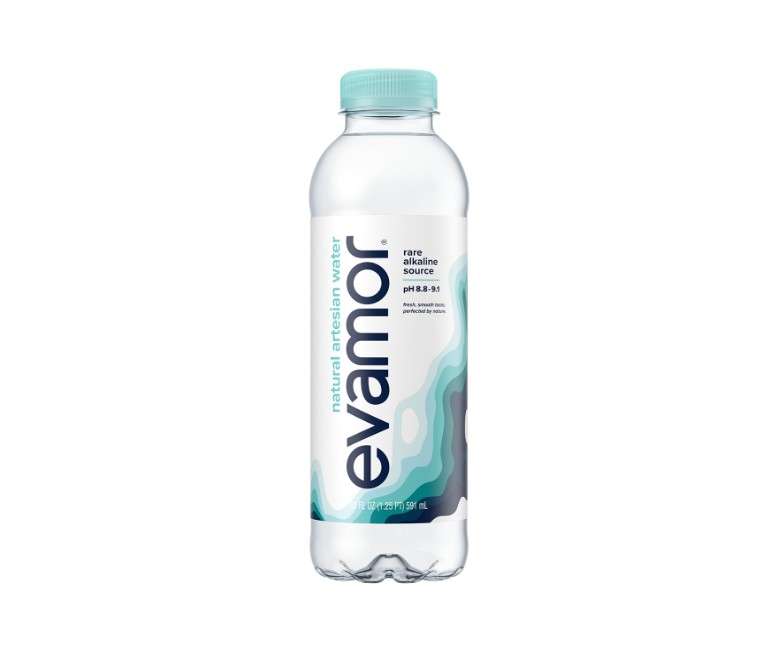 EVAMOR Artesian Bottled Water - Single Source, Naturally Alkaline and Full of Electrolytes for Hydration and Health, 20 Fl. Oz. Bottles (Pack of 6)
