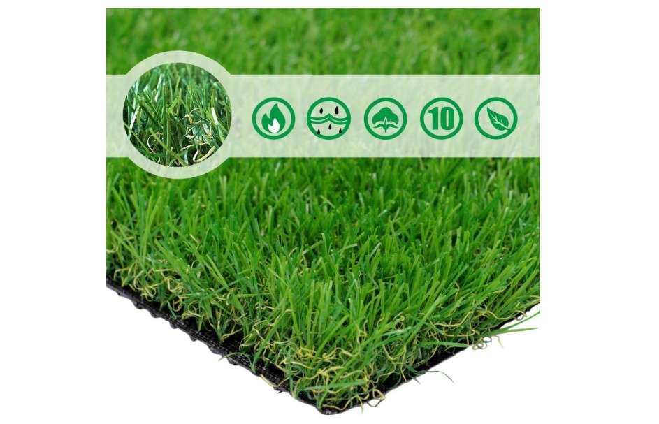 Petgrow Artificial Grass Rug 6.5 FT x10 FT(65 Square FT), Realistic Indoor Outdoor Garden Lawn Landscape Patio Synthetic Turf Mat- Thick Fake Faux Grass
