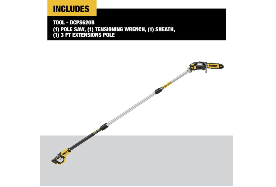 
DEWALT 20V MAX* XR® Brushless Cordless Pole Saw (Tool Only-Battery & Charger not included) (DCPS620B)