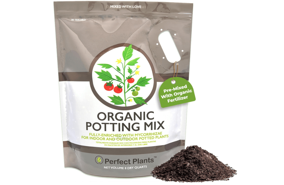 
Organic Potting Mix by Perfect Plants for All Plant Types - 8qts for Indoor and Outdoor Use, Great for Veggies, Spices, and Holistic Herbs