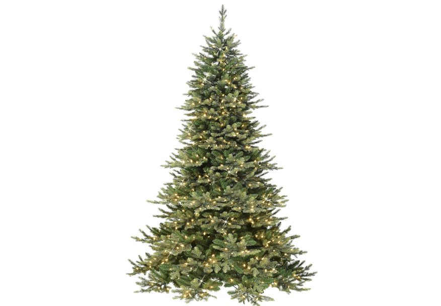 
6.5 ft Pre-lit Royal Majestic Douglas Fir Downswept Tree, 3402 PE/PVC Tips, Sure-Lit Pole®, 500 UL Clear Incandescent Lights