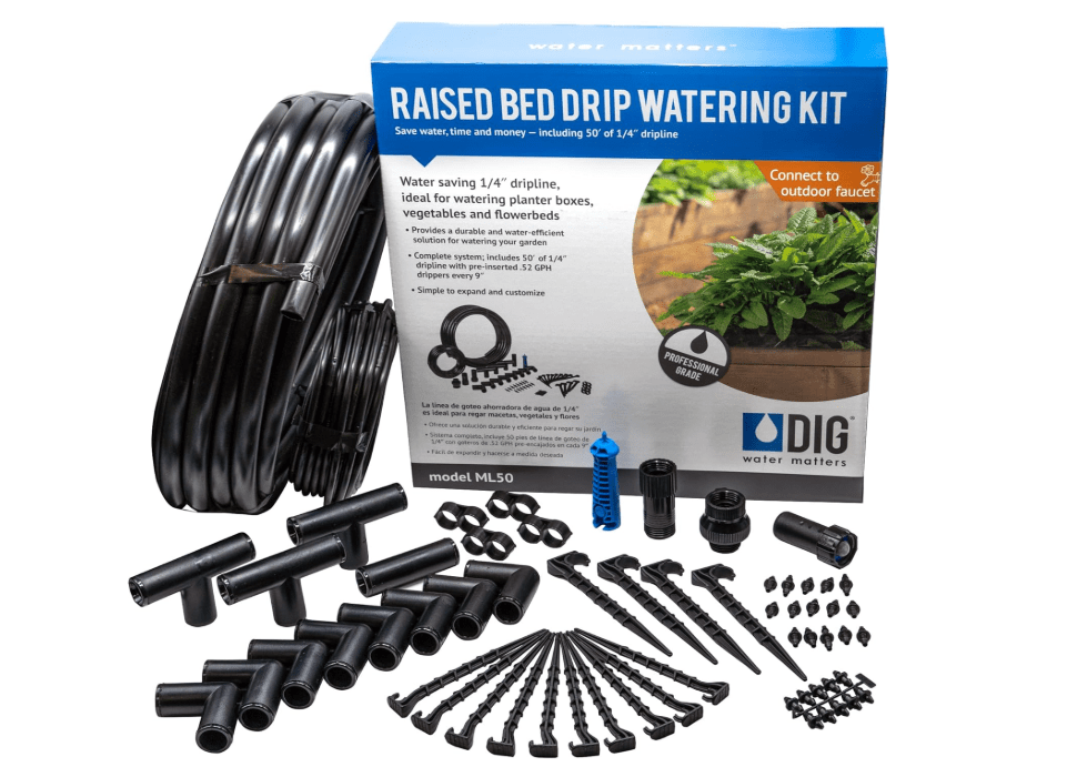 
DIG ML50 Raised Vegetable Bed Drip Watering Kit - Efficient Irrigation System for Home Gardening, Easy Installation, Complete 